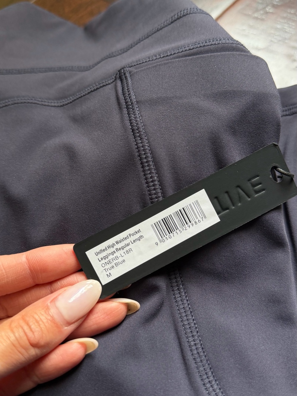 Oner Active Two-Piece Leggings & Sports Bra Set - True Blue Size S/M - Picture 5 of 5